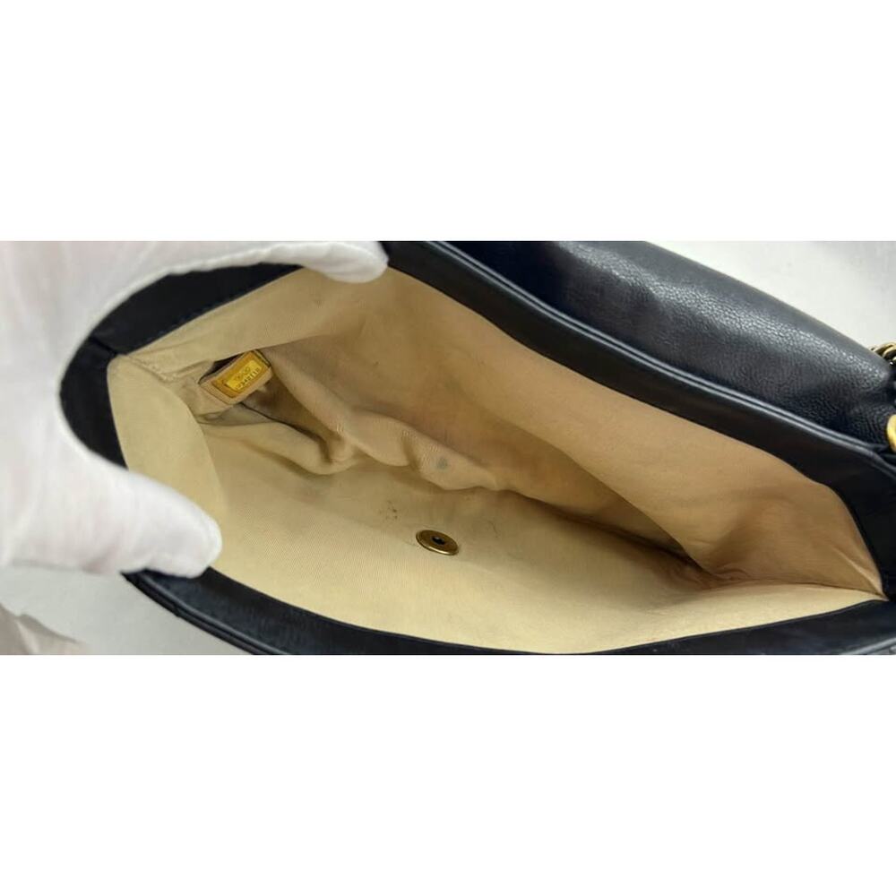 Chanel Vintage Classic Flap BlackLambskin Gold Hardware Quilted Double Chain Bag - Picture 9 of 10